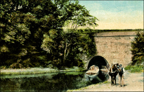 Old photo of Chirk tunnel portal